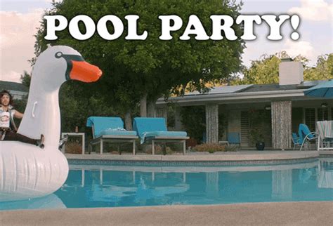 pool party gif funny